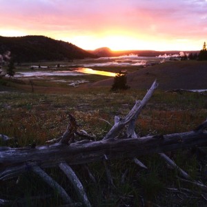 Sunset in Yellowstone National Park